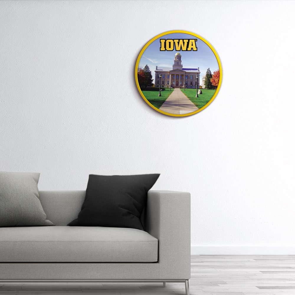 Iowa Hawkeyes Capital - Round Modern Disc Wall Sign