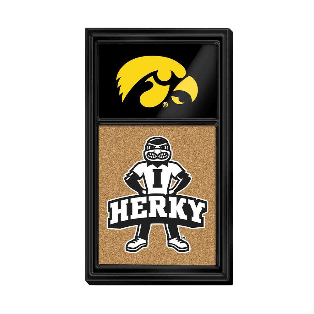 Iowa Hawkeyes Herky - Cork Noteboard | The Fan-Brand | NCIOWA-640-02