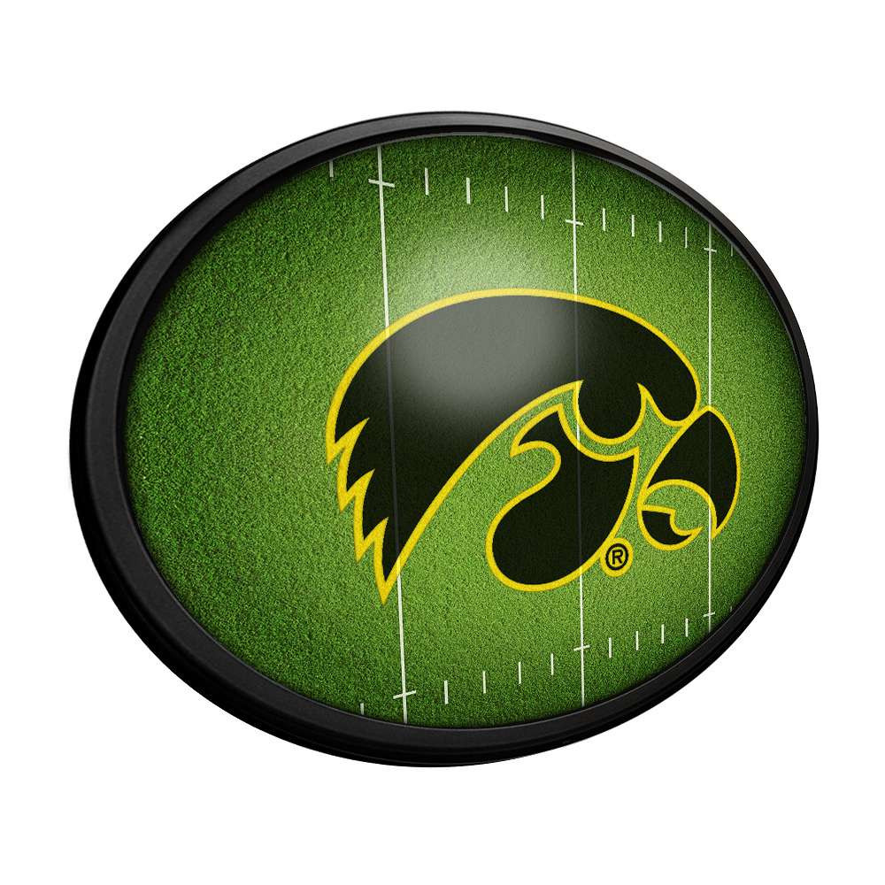 Iowa Hawkeyes On the 50 - Oval Slimline Lighted Wall Sign