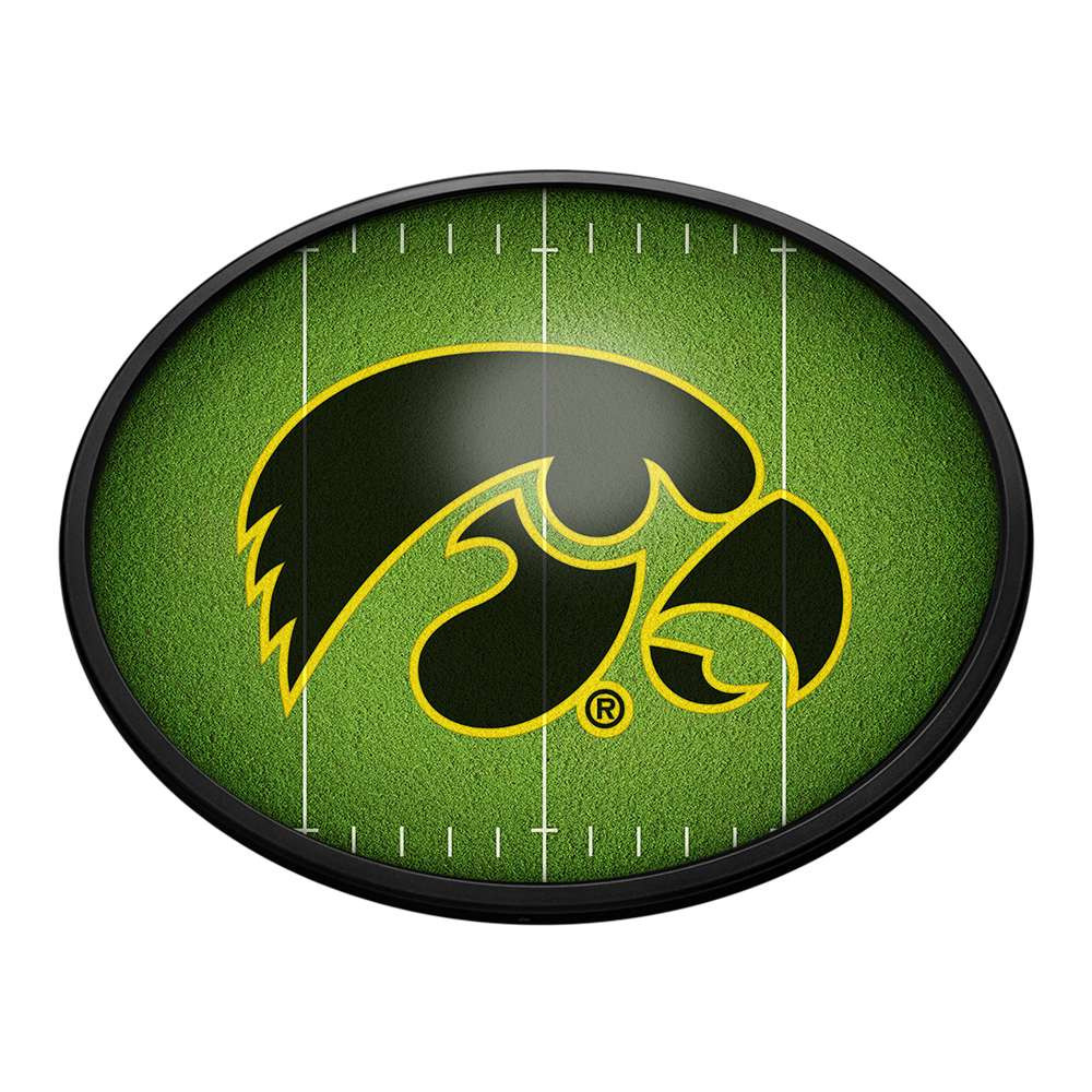 Iowa Hawkeyes On the 50 - Oval Slimline Lighted Wall Sign | The Fan-Brand | NCIOWA-140-22