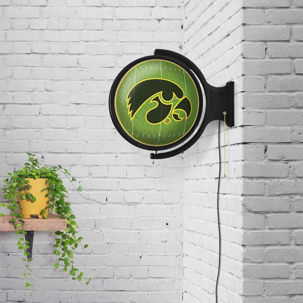 Iowa Hawkeyes On the 50 - Rotating Lighted Wall Sign