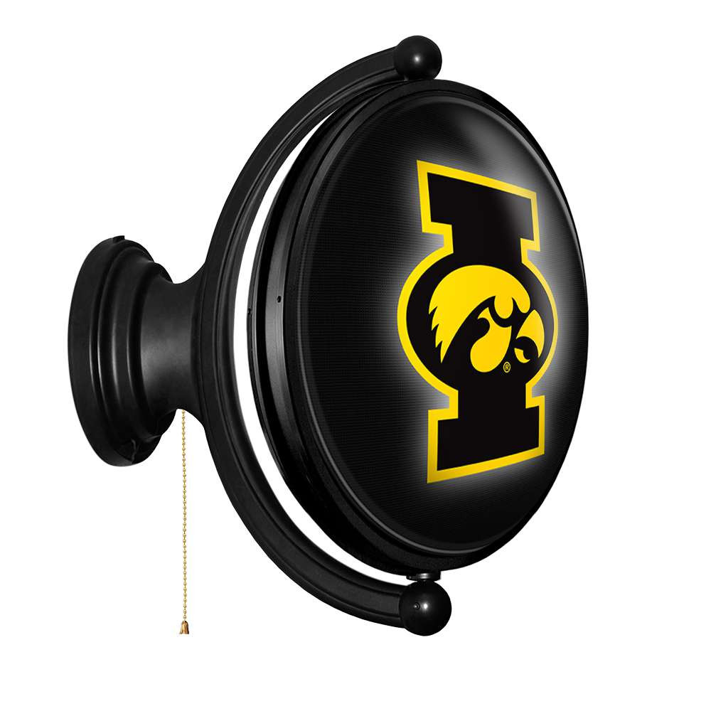 Iowa Hawkeyes Original Oval Rotating Lighted Wall Sign