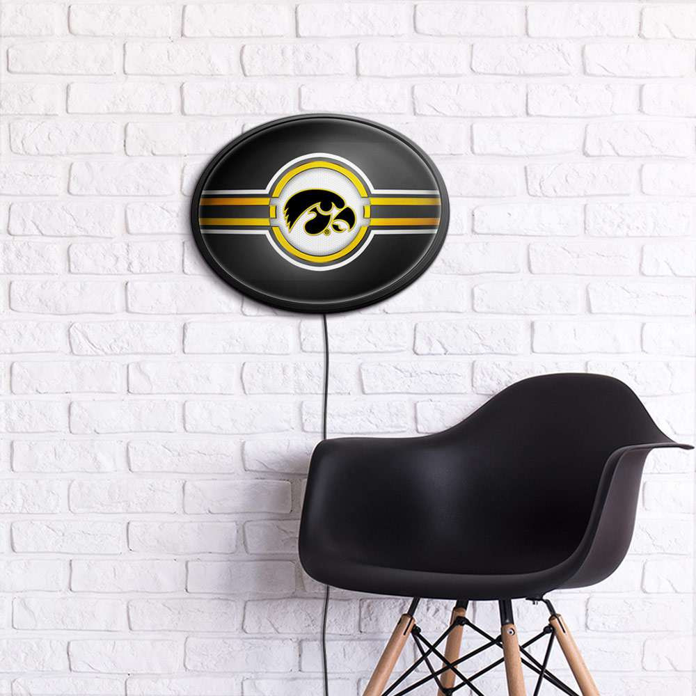 Iowa Hawkeyes Oval Slimline Lighted Wall Sign