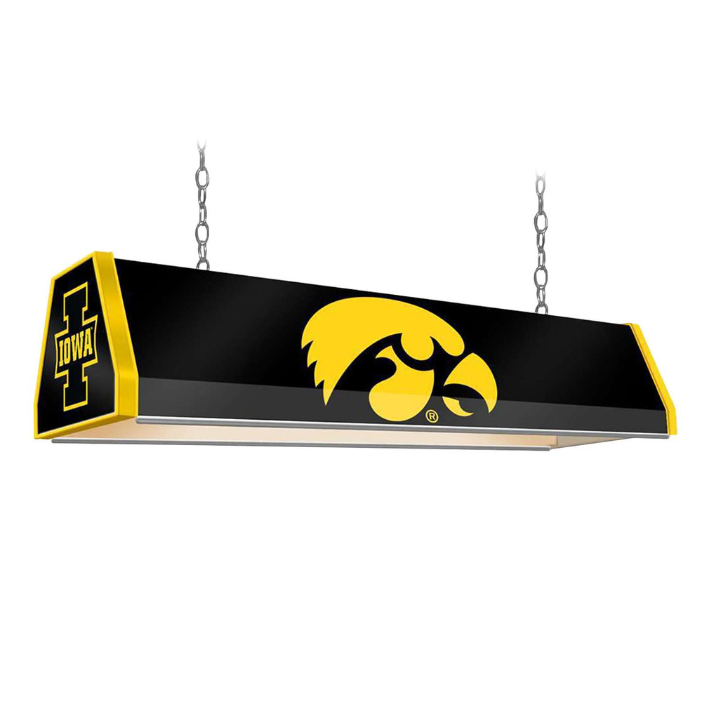 Iowa Hawkeyes Standard Pool Table Light - Black | The Fan-Brand | NCIOWA-310-01