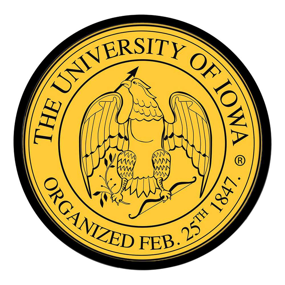 Iowa Hawkeyes University Seal - Round Modern Disc Wall Sign | The Fan-Brand | NCIOWA-230-01