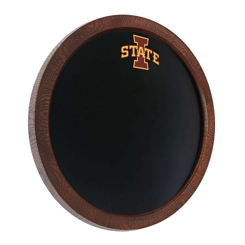 Iowa State Cyclones Chalkboard Round Faux Barrel Top Sign