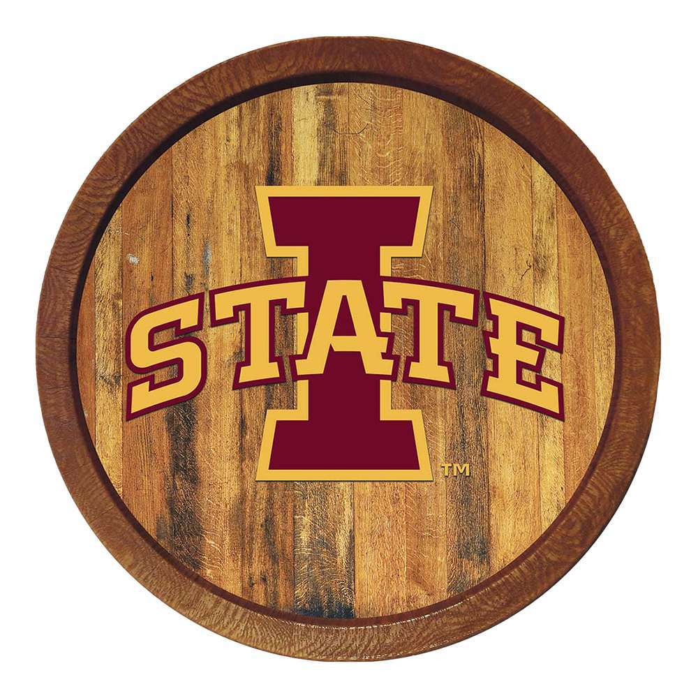 Iowa State Cyclones Logo In Color (Plastic) - Faux Barrel Top Sign | The Fan-Brand | NCIOST-240-01