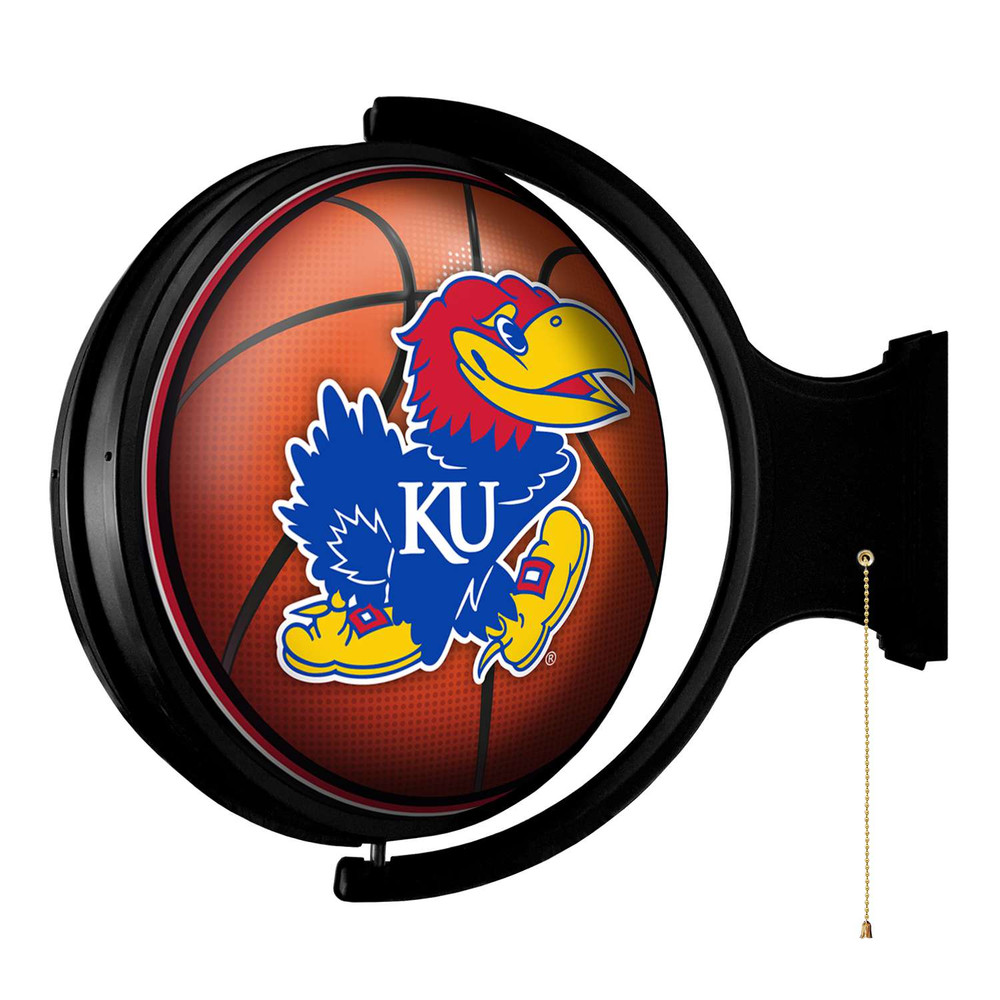 Kansas Jayhawks Basketball - Original Round Rotating Lighted Wall Sign