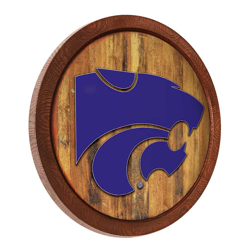 Kansas State Wildcats Faux Barrel Top Sign