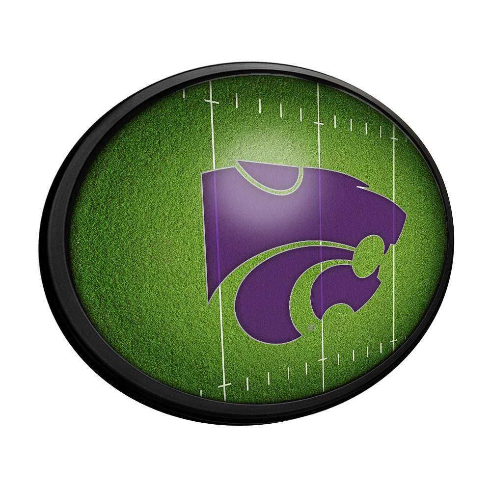 Kansas State Wildcats On the 50 - Oval Slimline Lighted Wall Sign