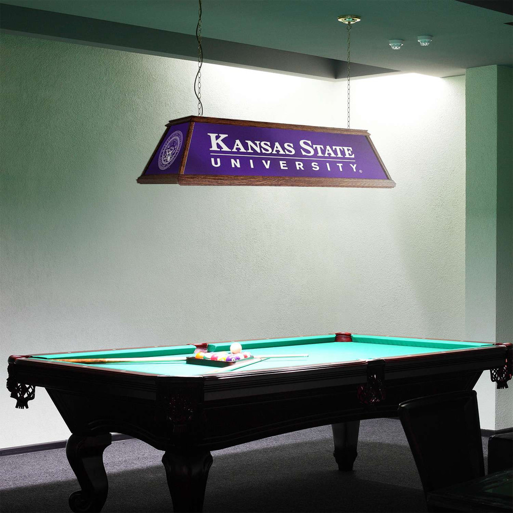 Kansas State Wildcats Premium Wood Pool Table Light