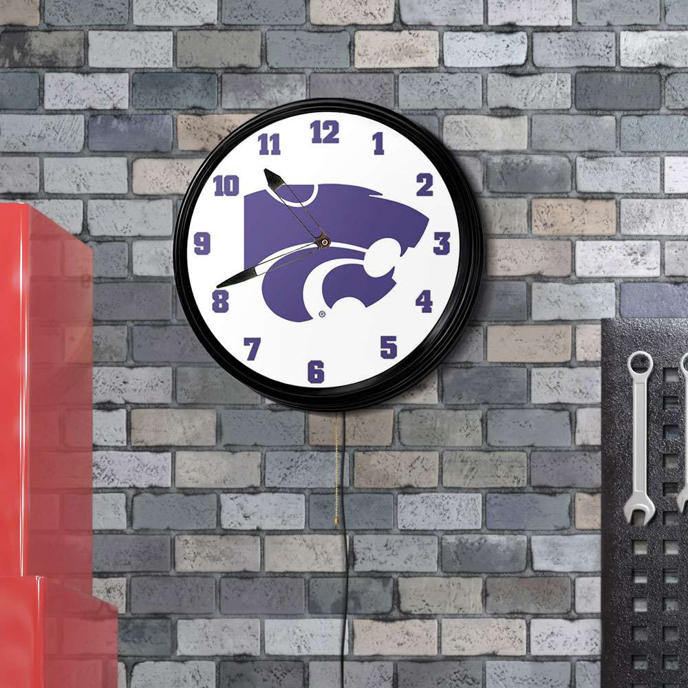 Kansas State Wildcats Retro Lighted Wall Clock