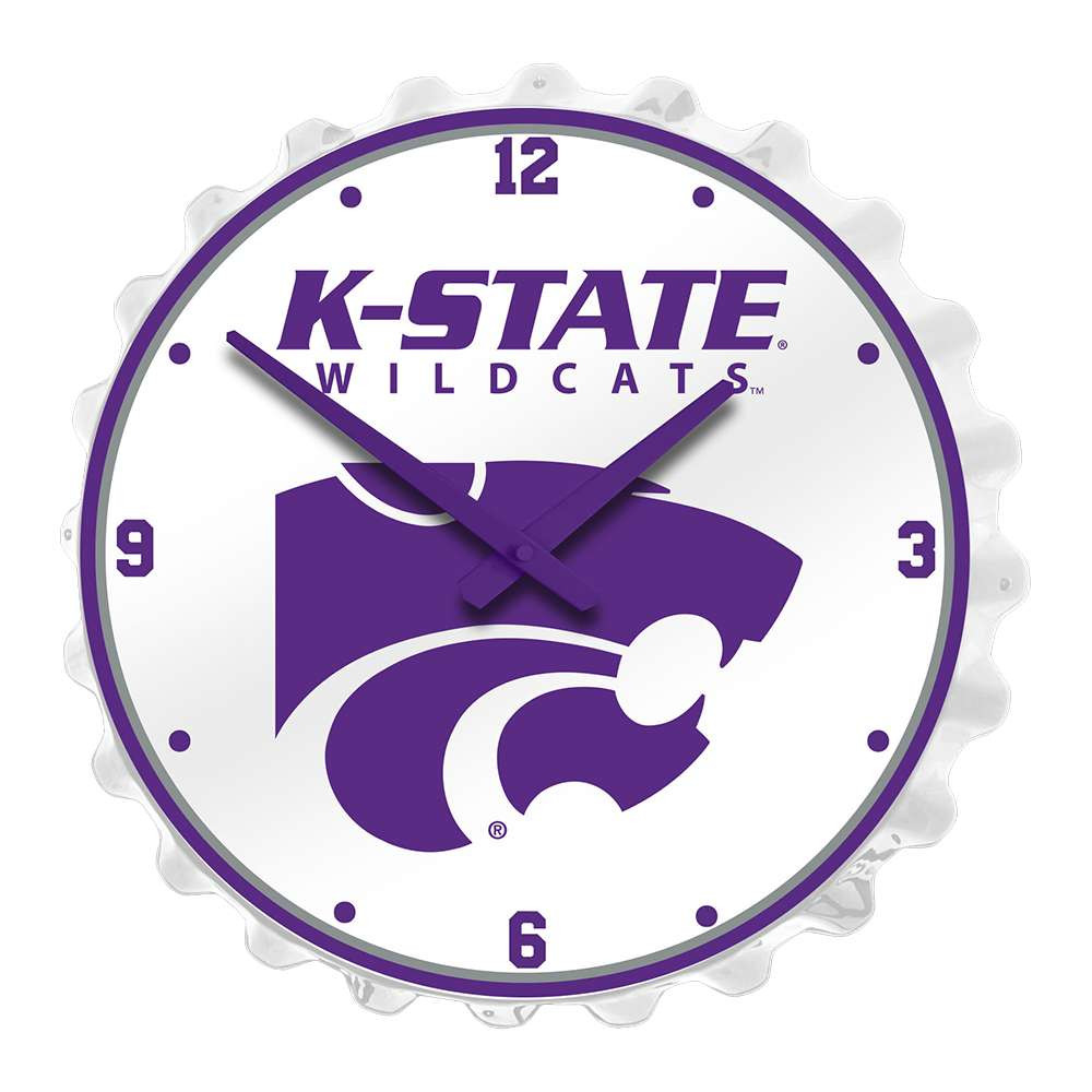 Kansas State Wildcats Wildcats - Bottle Cap Wall Clock | The Fan-Brand | NCKNST-540-01