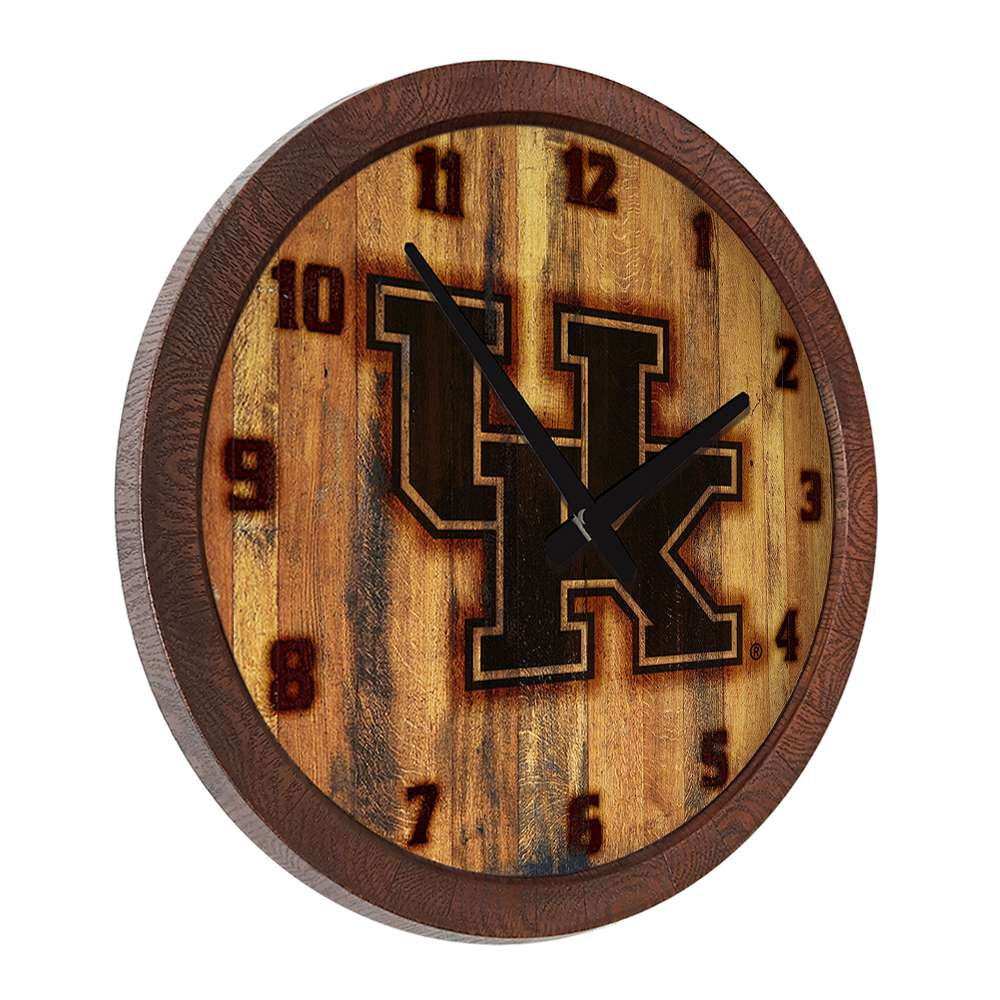 Kentucky Wildcats Branded Faux Barrel Top Wall Clock