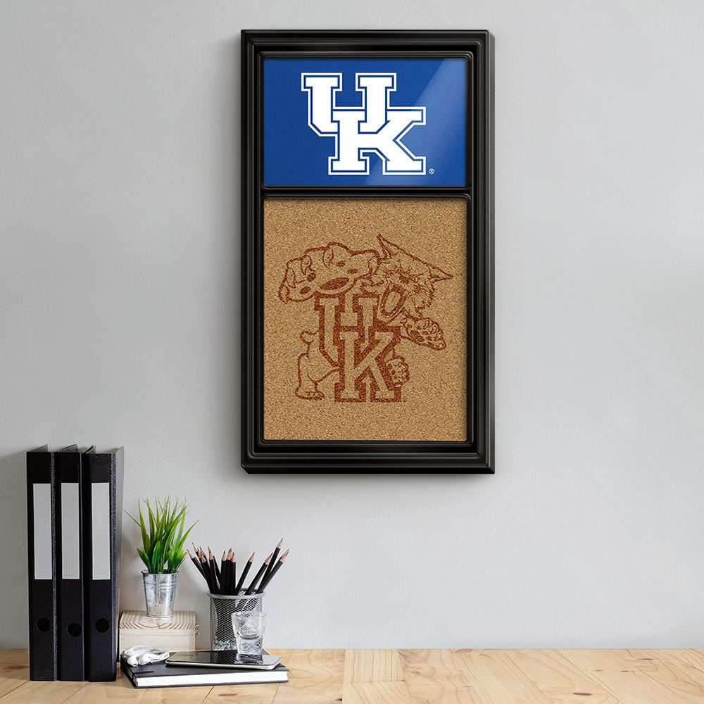 Kentucky Wildcats Dual Logo - Cork Note Board