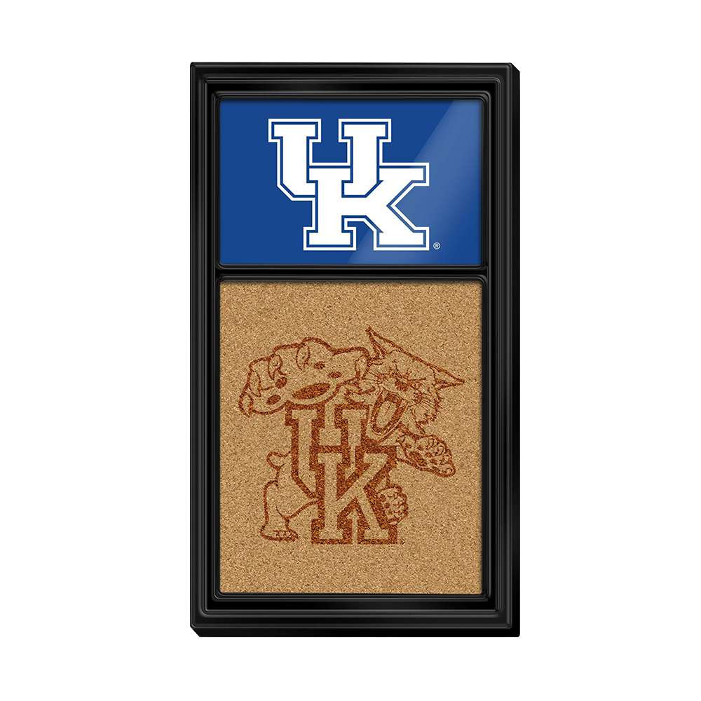 Kentucky Wildcats Dual Logo - Cork Note Board | The Fan-Brand | NCKWLD-640-02