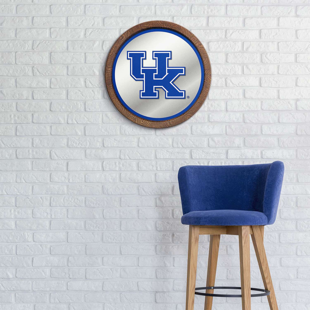 Kentucky Wildcats Faux Barrel Top Mirrored Wall Sign