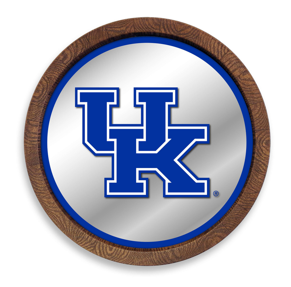 Kentucky Wildcats Faux Barrel Top Mirrored Wall Sign | The Fan-Brand | NCKWLD-245-01