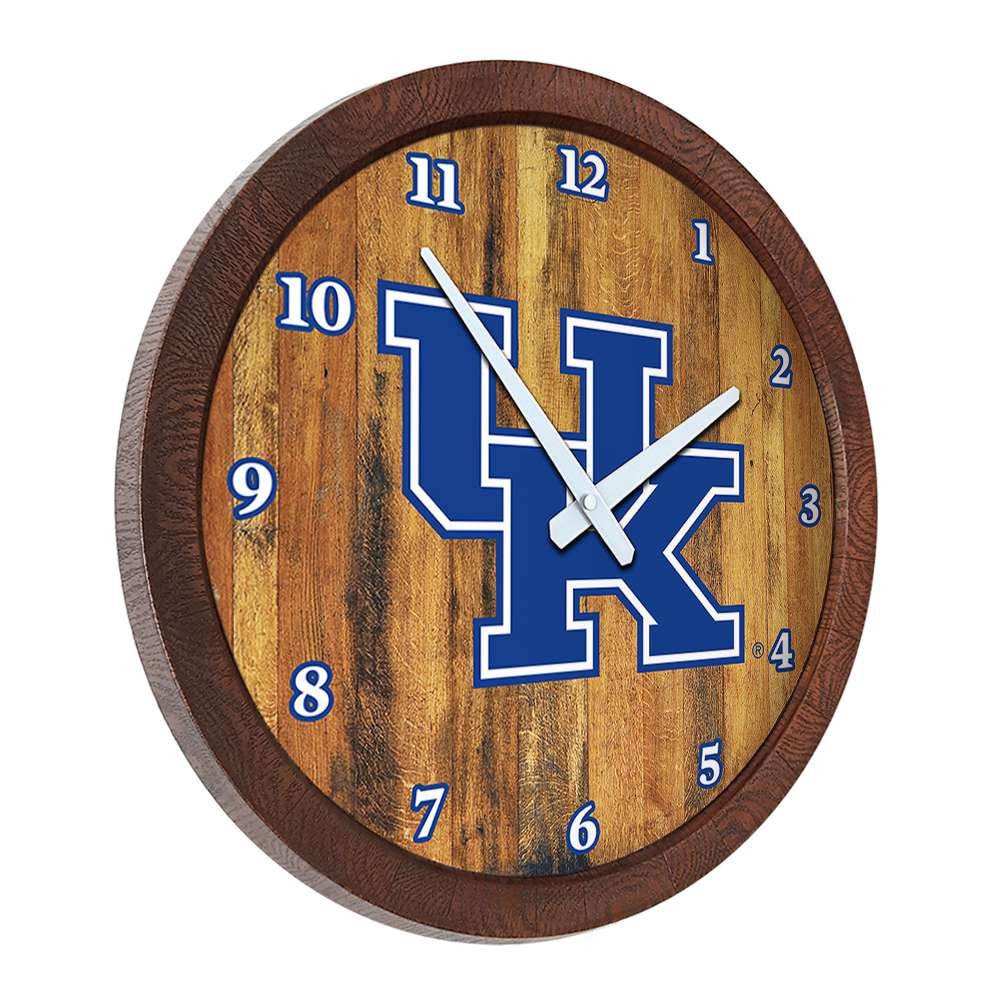 Kentucky Wildcats Faux Barrel Top Wall Clock