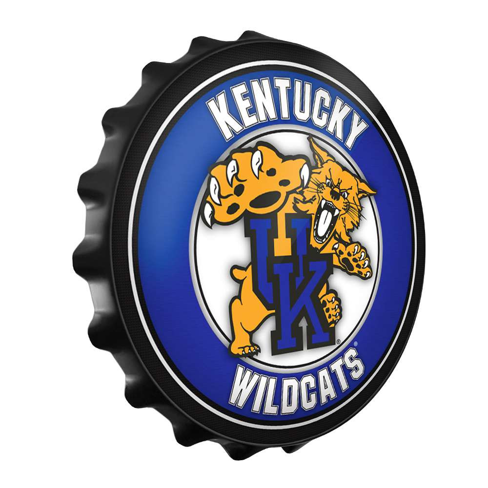 Kentucky Wildcats Mascot - Bottle Cap Wall Sign - Black