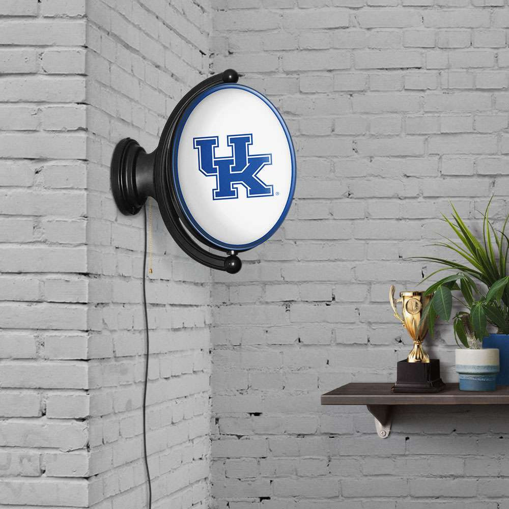 Kentucky Wildcats Original Oval Rotating Lighted Wall Sign - White