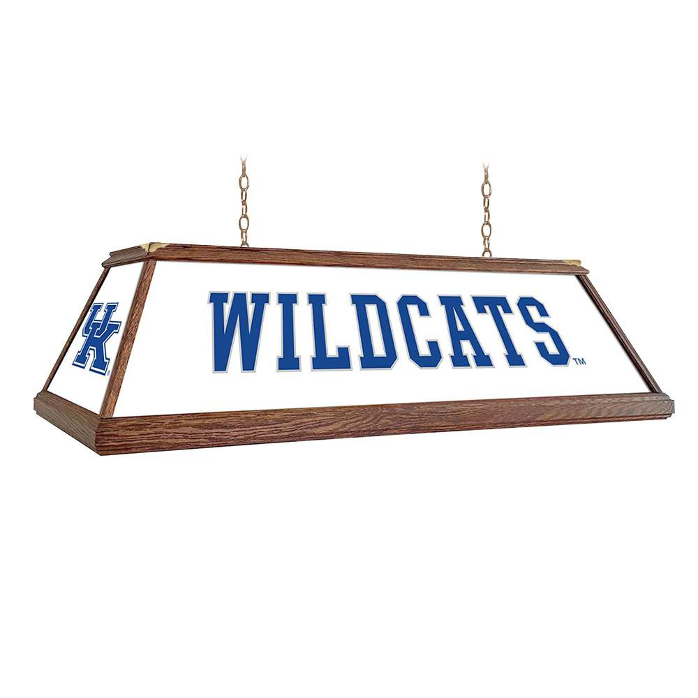 Kentucky Wildcats Premium Wood Pool Table Light - White | The Fan-Brand | NCKWLD-330-01A