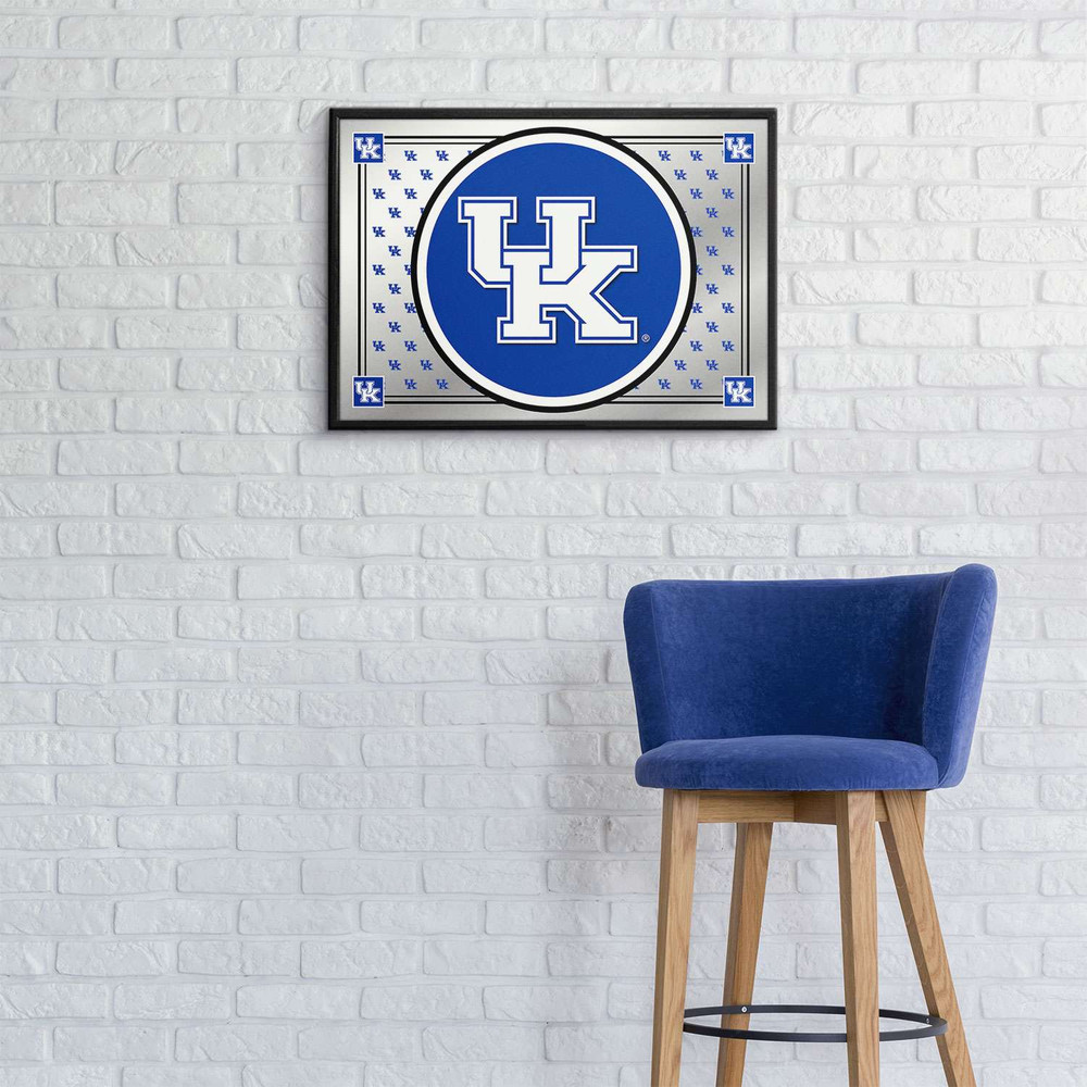 Kentucky Wildcats Team Spirit - Framed Mirrored Wall Sign - Mirrored