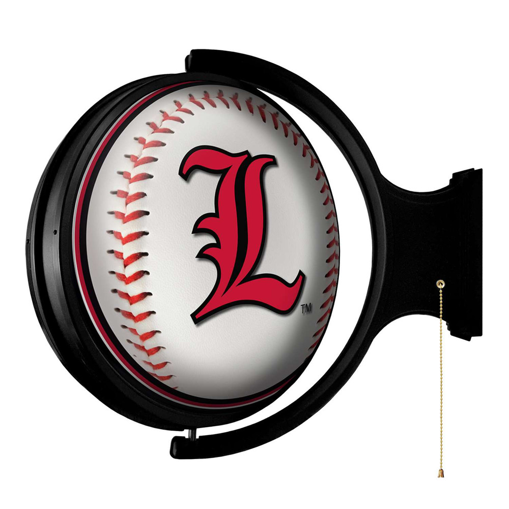 Louisville Cardinals Baseball - Round Rotating Lighted Wall Sign