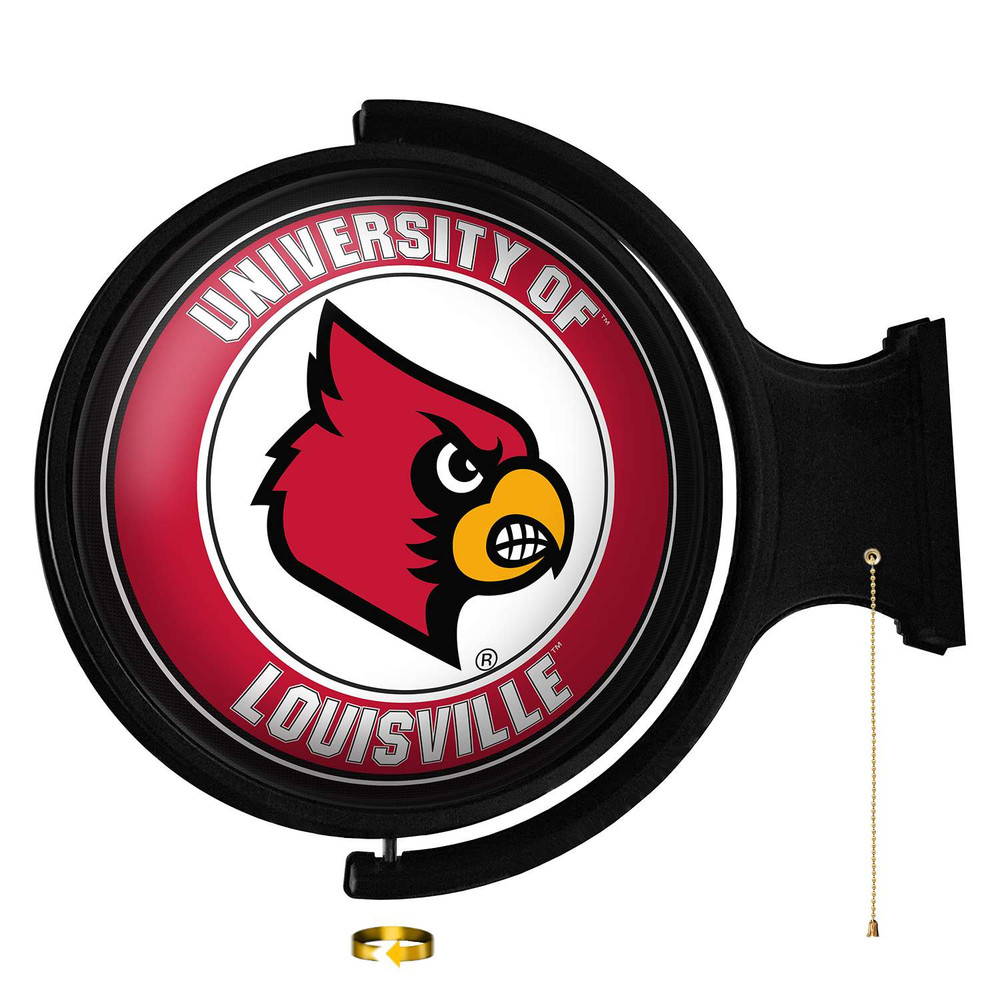 Louisville Cardinals Original Round Rotating Lighted Wall Sign | The Fan-Brand | NCLOUS-115-01