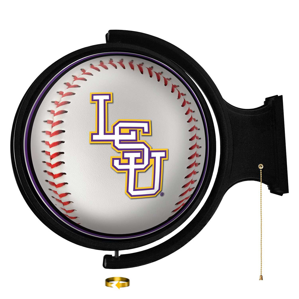 LSU Tigers Baseball - Round Rotating Lighted Wall Sign | The Fan-Brand | NCLSUT-115-31