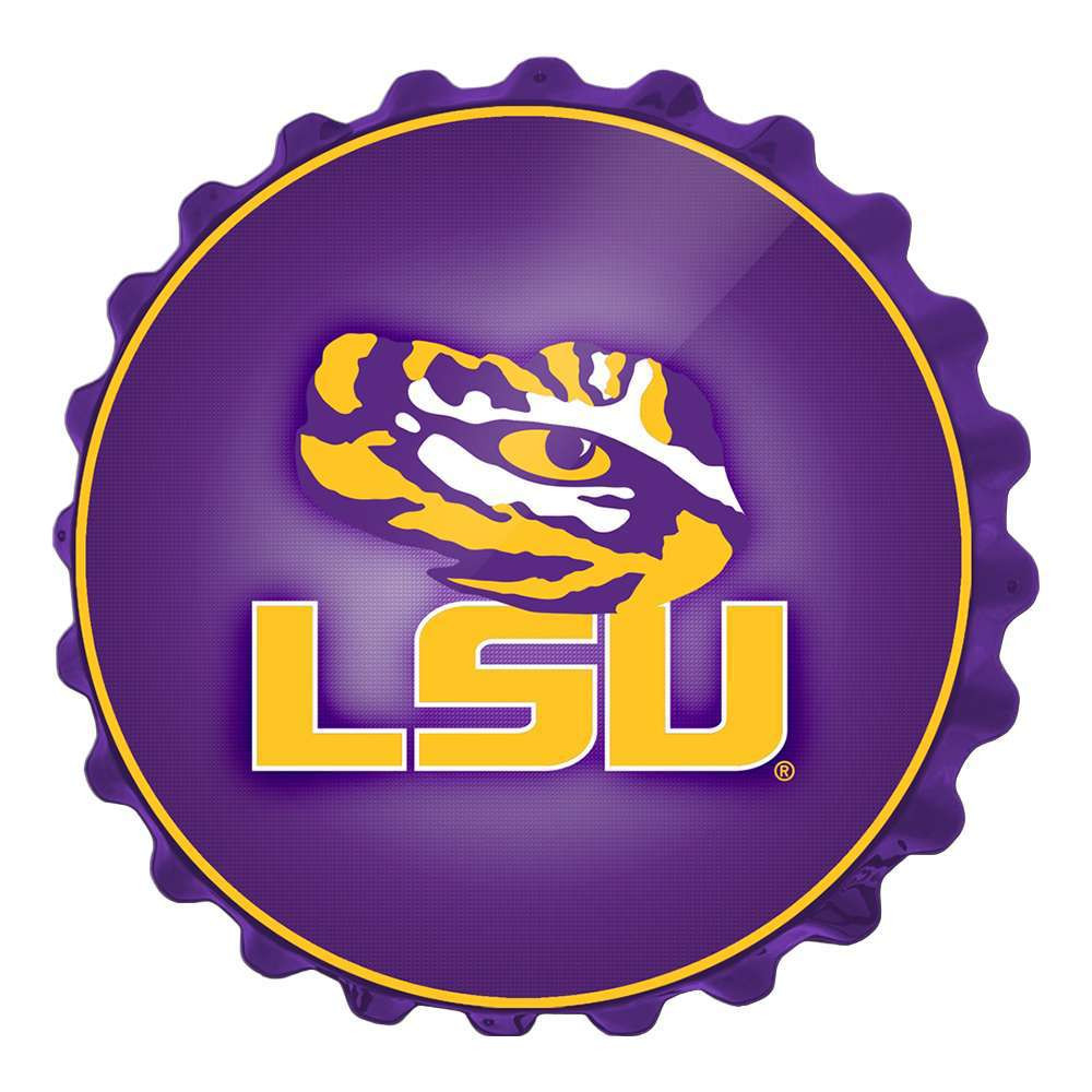LSU Tigers Bottle Cap Wall Sign | The Fan-Brand | NCLSUT-210-01