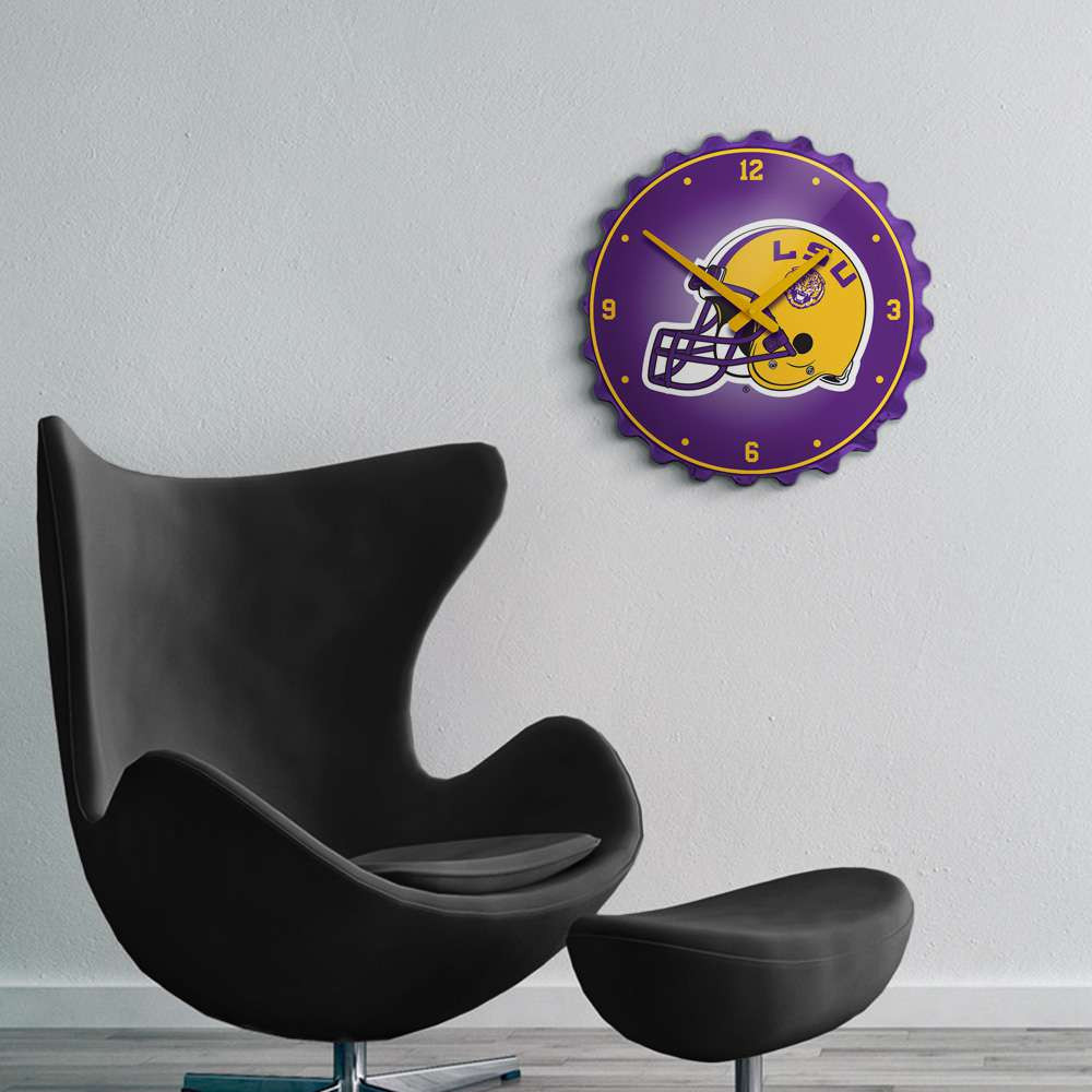 LSU Tigers Helmet - Bottle Cap Wall Clock