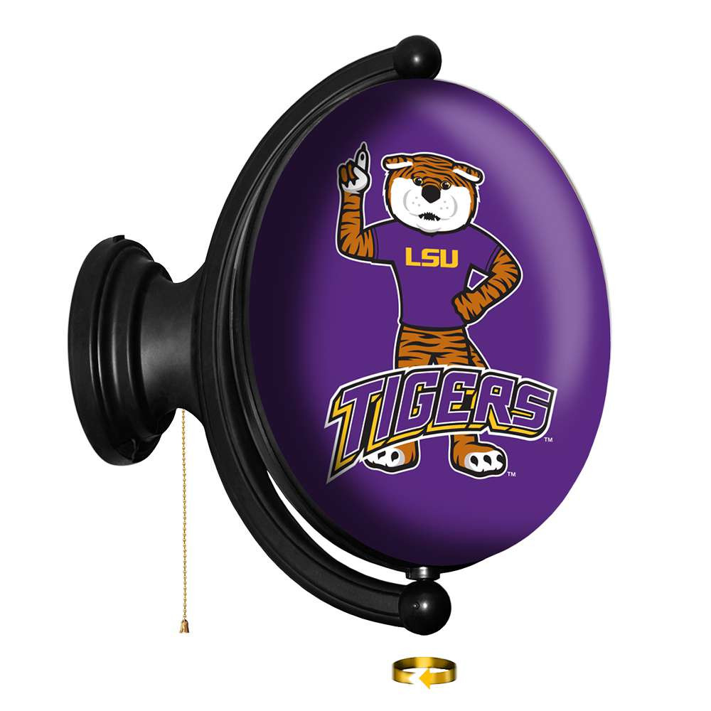 LSU Tigers Mike the Tiger - Original Oval Rotating Lighted Wall Sign | The Fan-Brand | NCLSUT-125-02