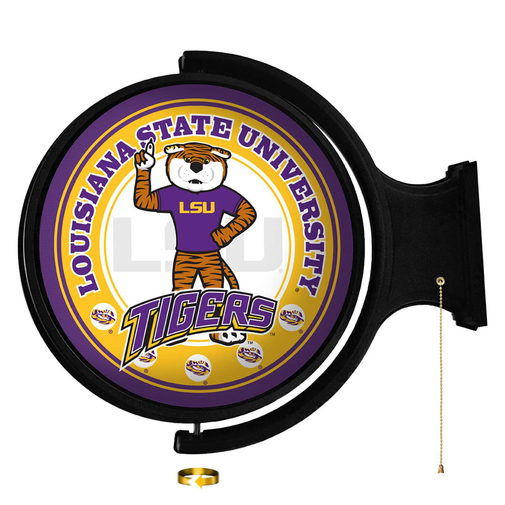 LSU Tigers Mike the Tiger - Original Round Rotating Lighted Wall Sign | The Fan-Brand | NCLSUT-115-02