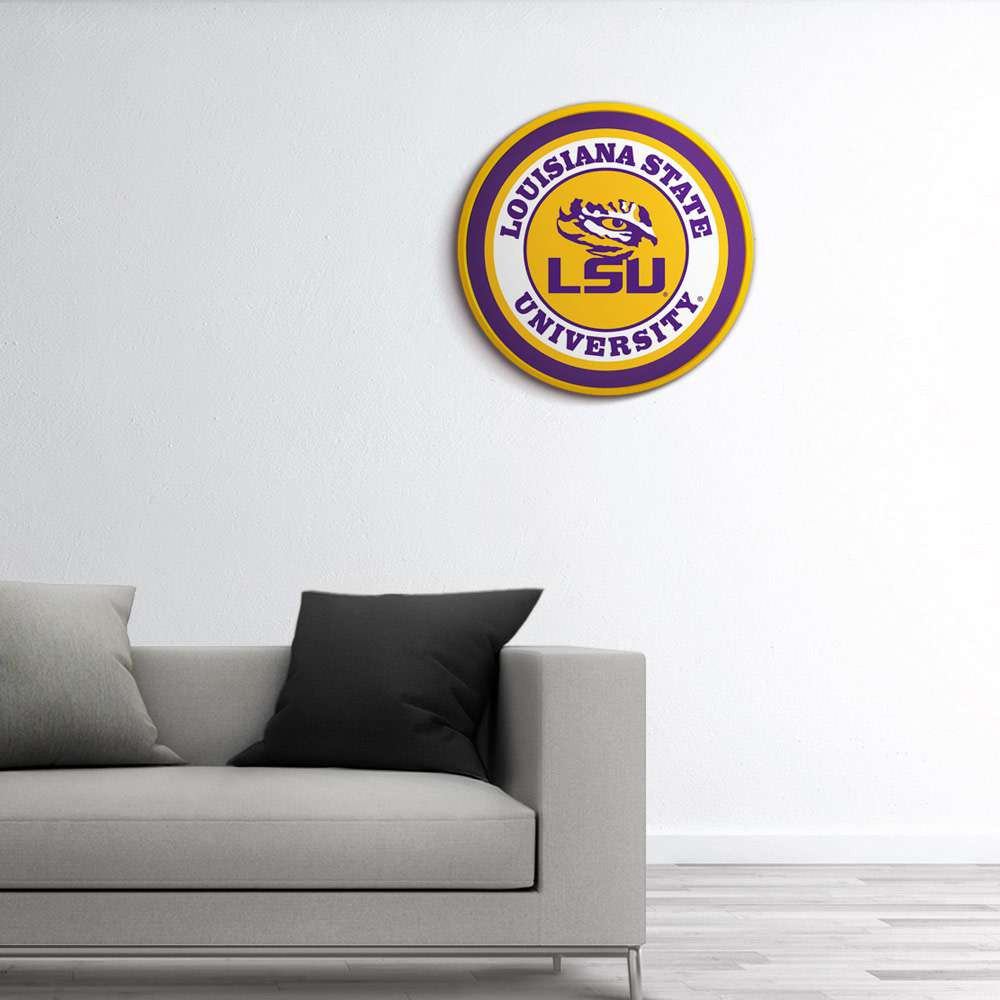 LSU Tigers Modern Disc Wall Sign