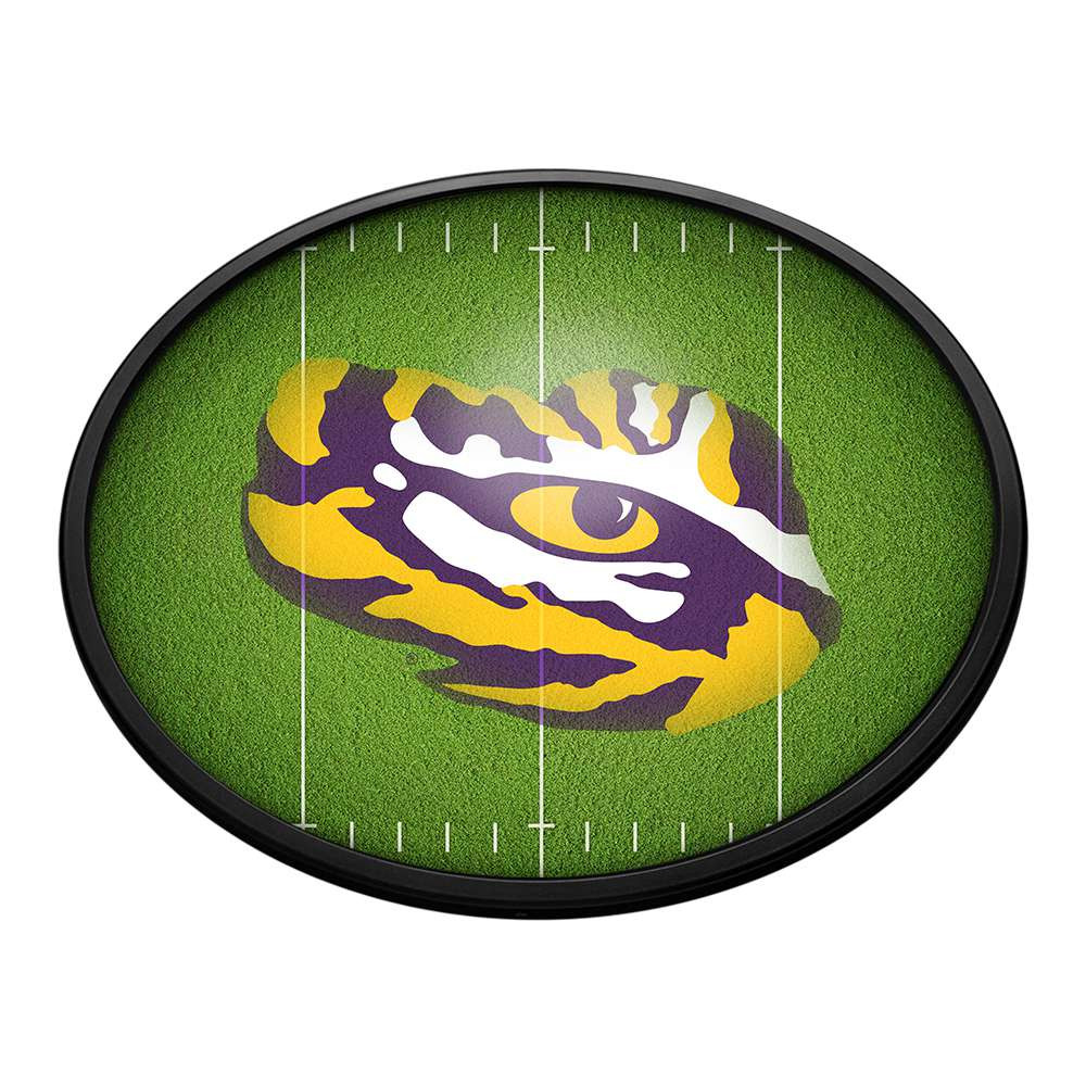 LSU Tigers On the 50 - Oval Slimline Lighted Wall Sign | The Fan-Brand | NCLSUT-140-22