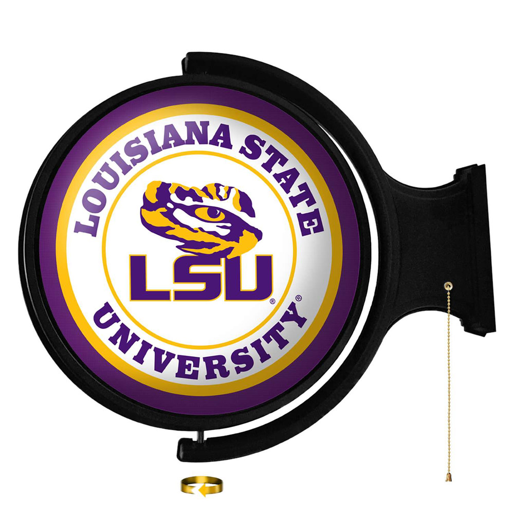 LSU Tigers Original Round Rotating Lighted Wall Sign | The Fan-Brand | NCLSUT-115-01