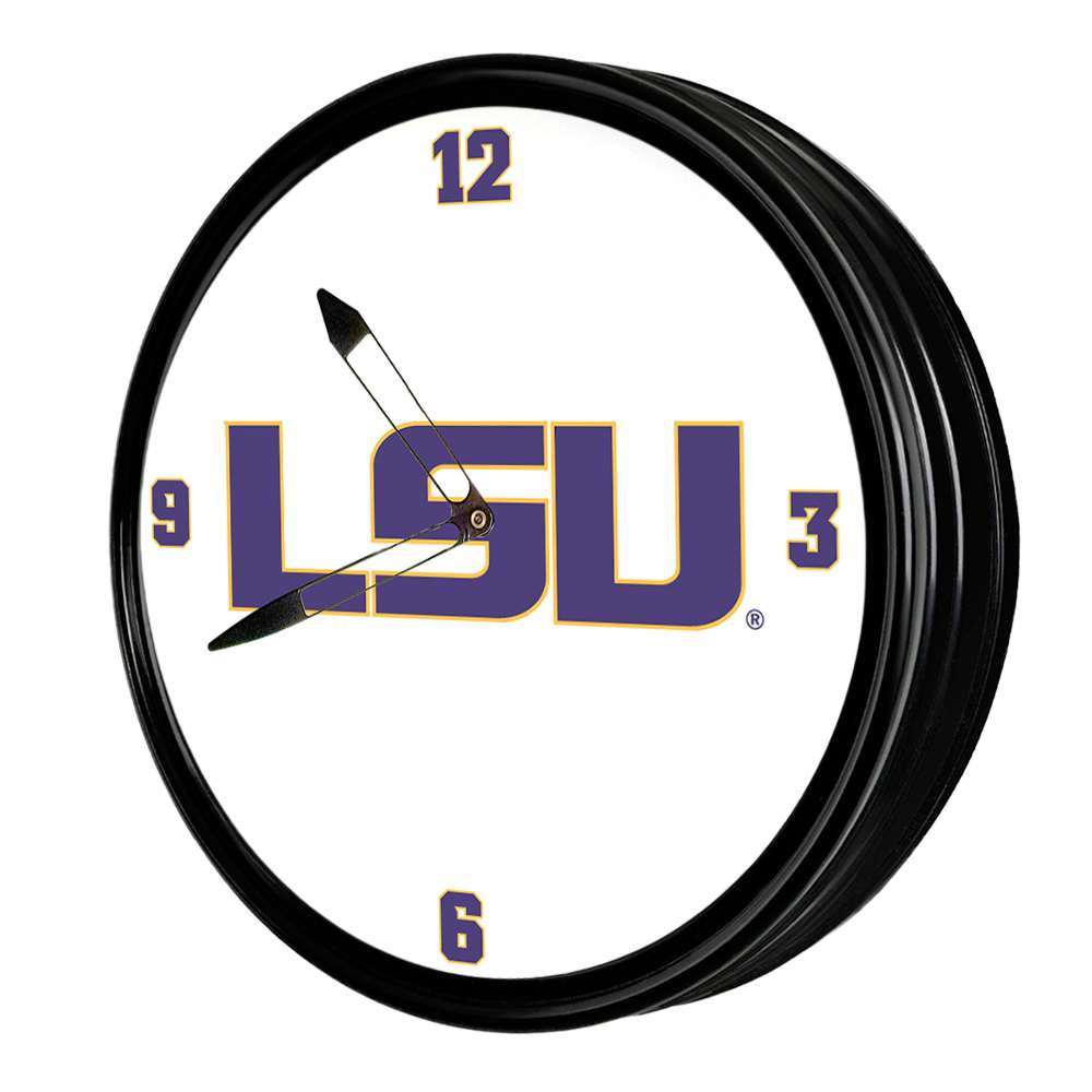 LSU Tigers Retro Lighted Wall Clock