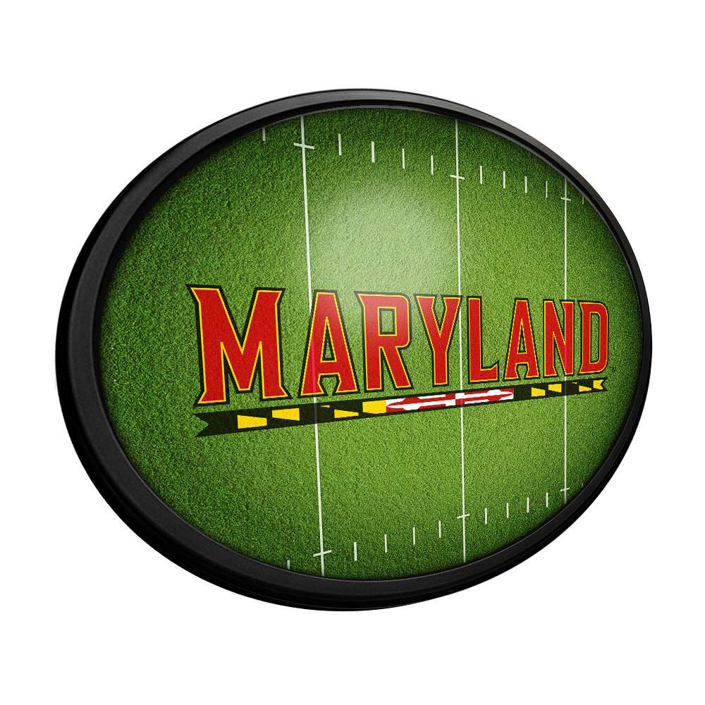 Maryland Terrapins On the 50 - Oval Slimline Lighted Wall Sign