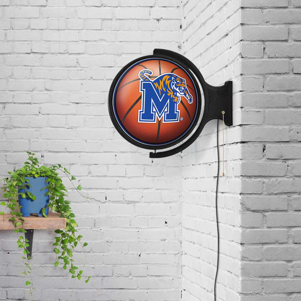 Memphis Tigers Basketball - Original Round Rotating Lighted Wall Sign