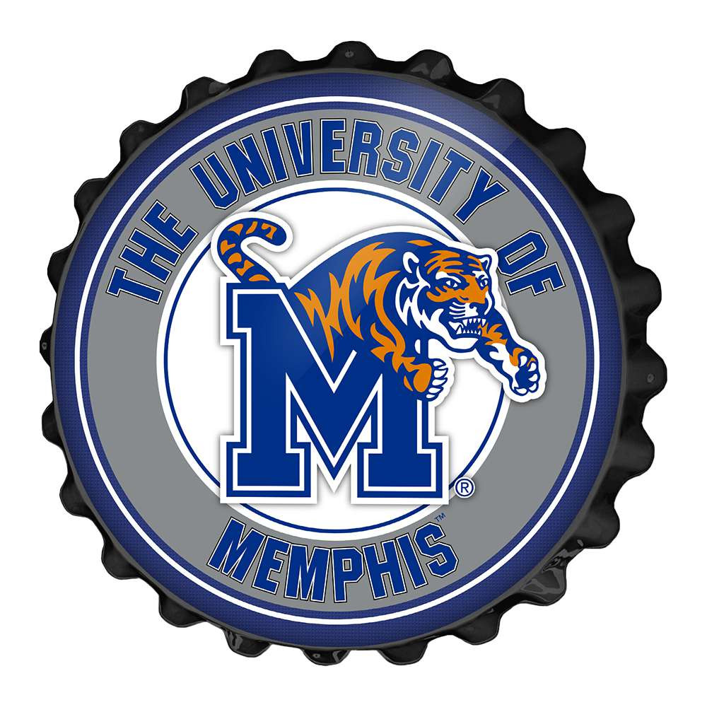 Memphis Tigers Bottle Cap Wall Sign | The Fan-Brand | NCMEMP-210-01A