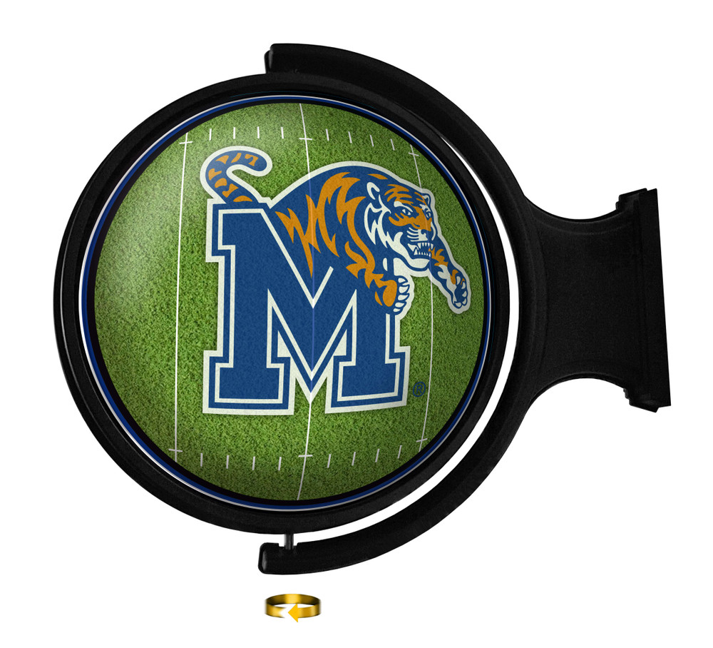 Memphis Tigers On the 50 - Original Round Rotating Lighted Wall Sign | The Fan-Brand | NCMEMP-115-22