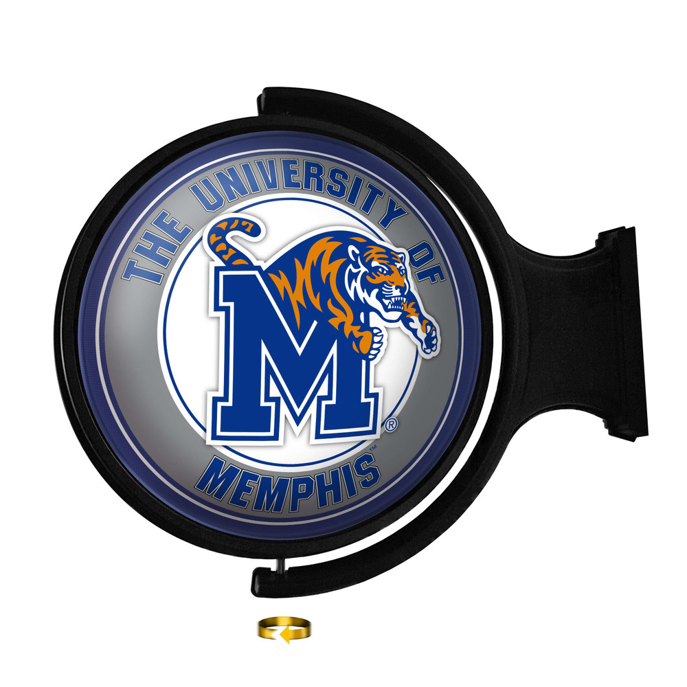Memphis Tigers Original Round Rotating Lighted Wall Sign | The Fan-Brand | NCMEMP-115-01