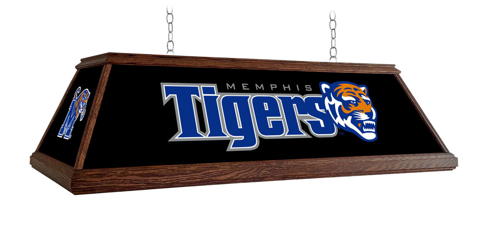 Memphis Tigers Premium Wood Pool Table Light - Black | The Fan-Brand | NCMEMP-330-01C