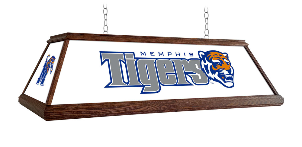 Memphis Tigers Premium Wood Pool Table Light - White | The Fan-Brand | NCMEMP-330-01A