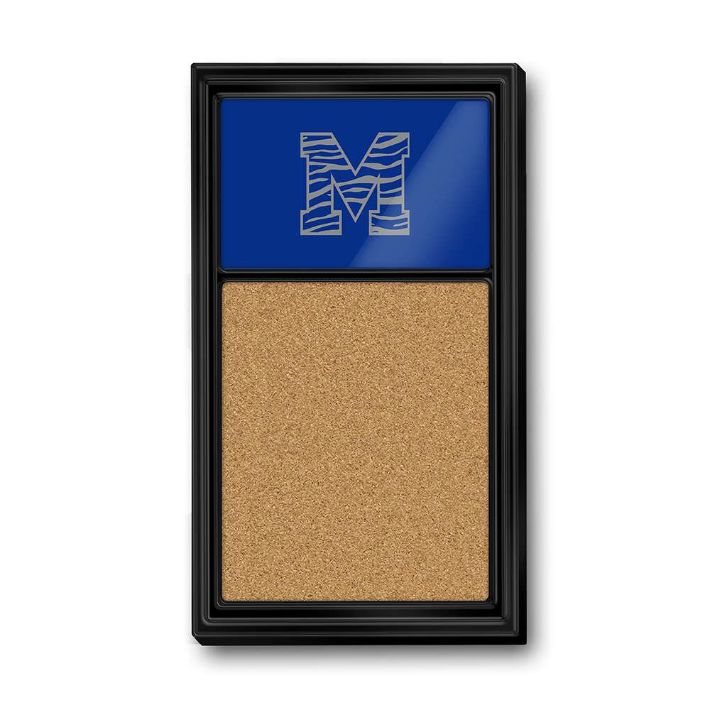 Memphis Tigers Striped M - Cork Note Board | The Fan-Brand | NCMEMP-640-03A