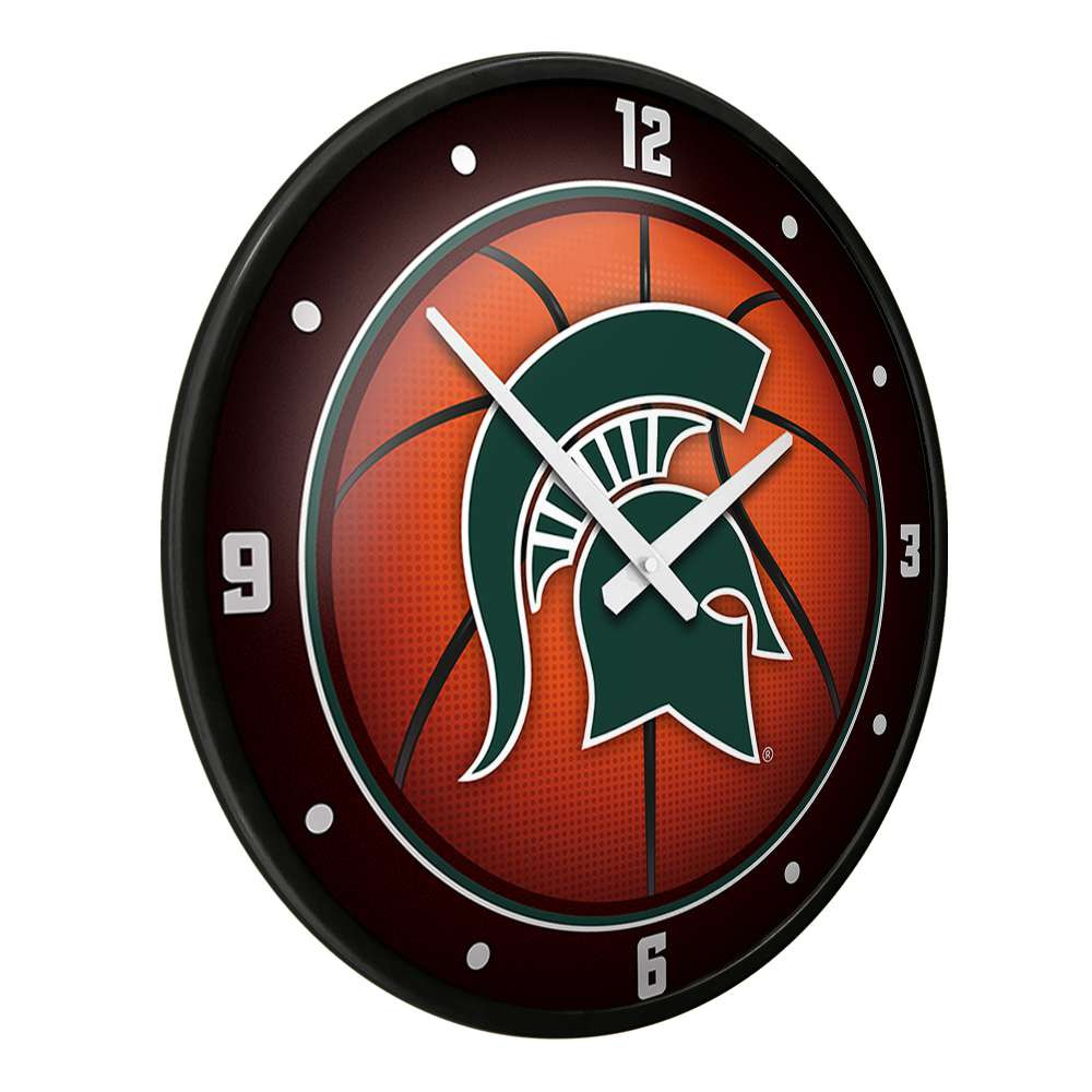 Michigan State Spartans Basketball - Modern Disc Wall Clock