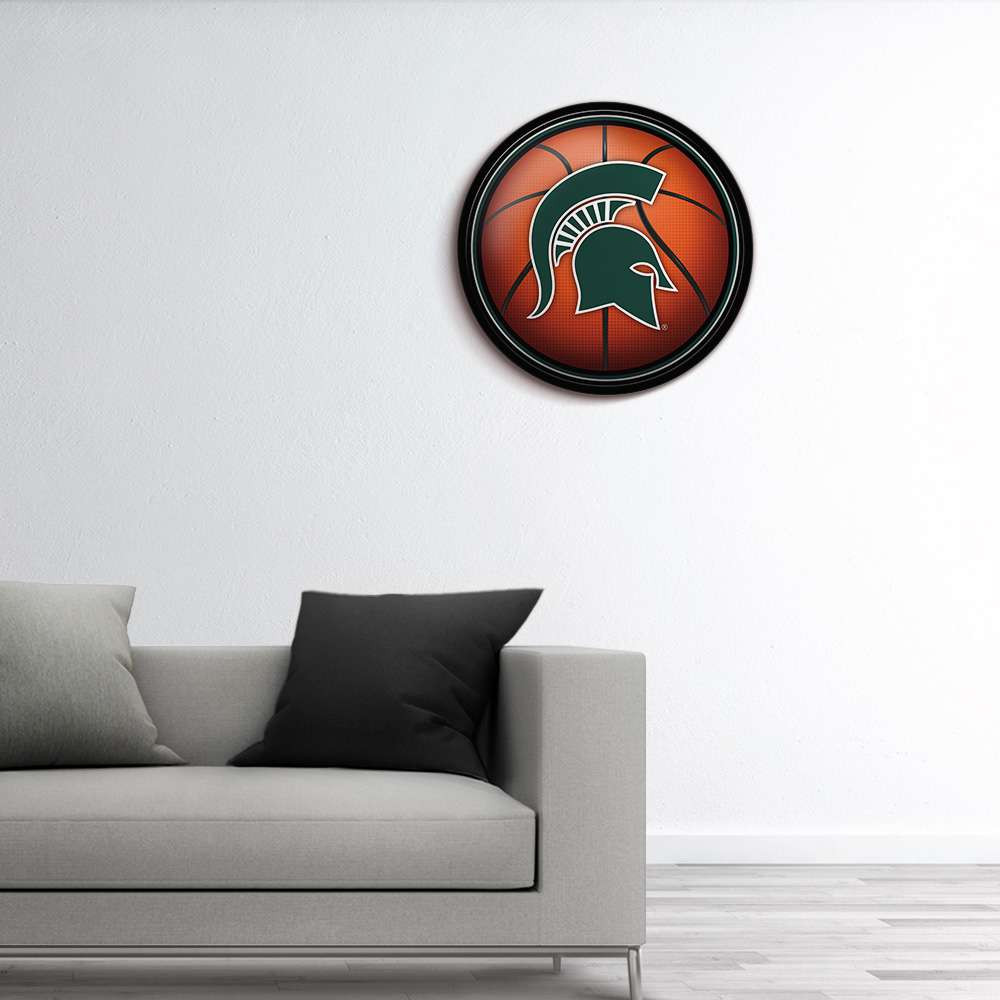 Michigan State Spartans Basketball - Modern Disc Wall Sign