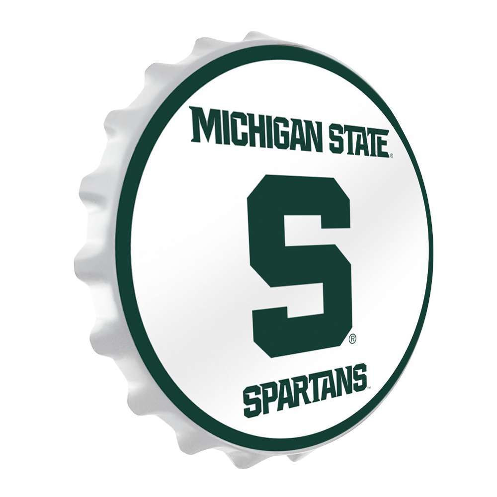 Michigan State Spartans Block S - Bottle Cap Wall Sign