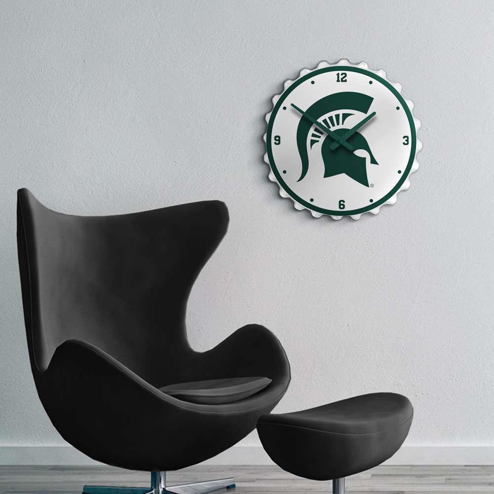 Michigan State Spartans Bottle Cap Wall Clock